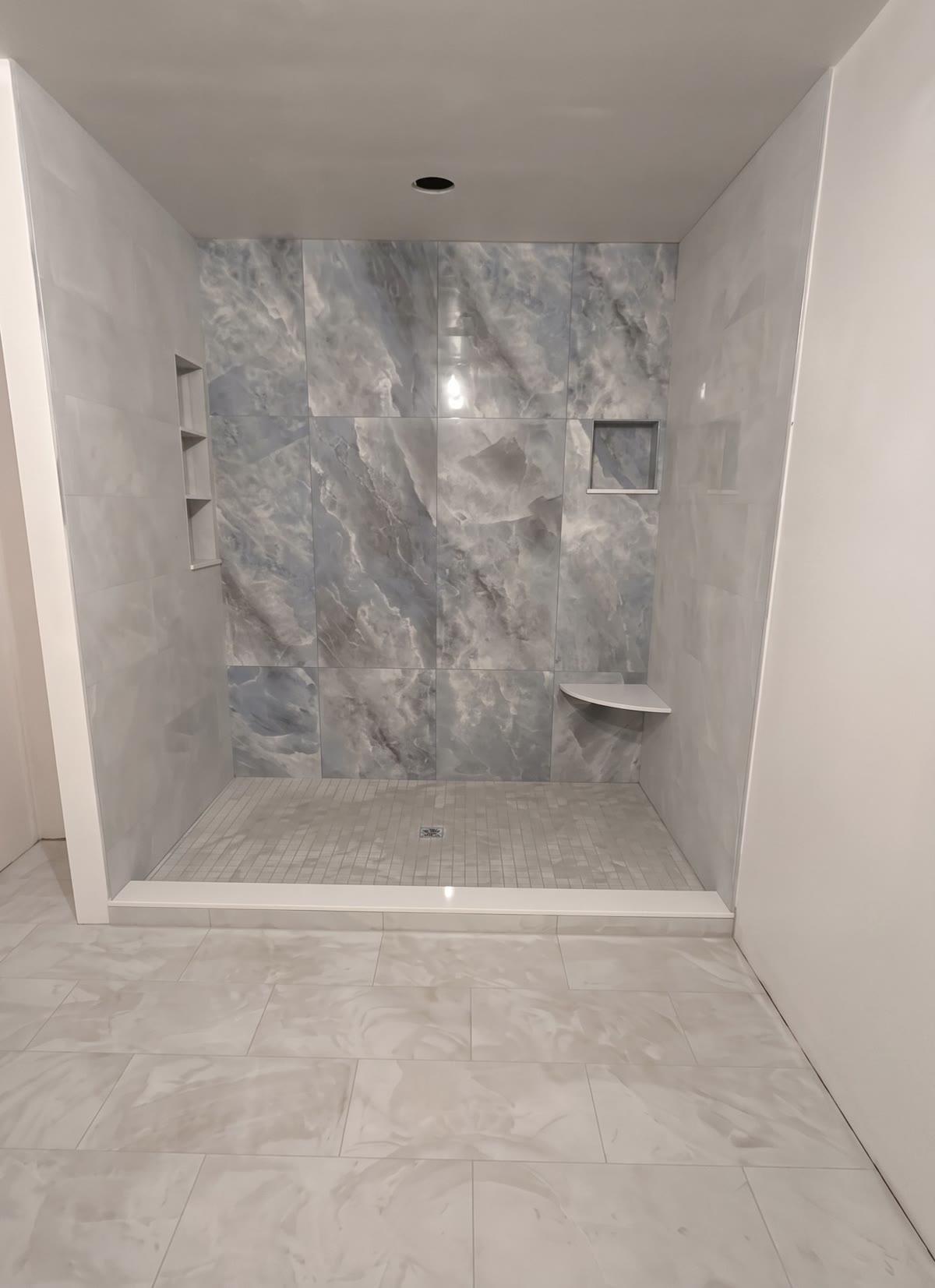 Blue Marble Walk-In Shower