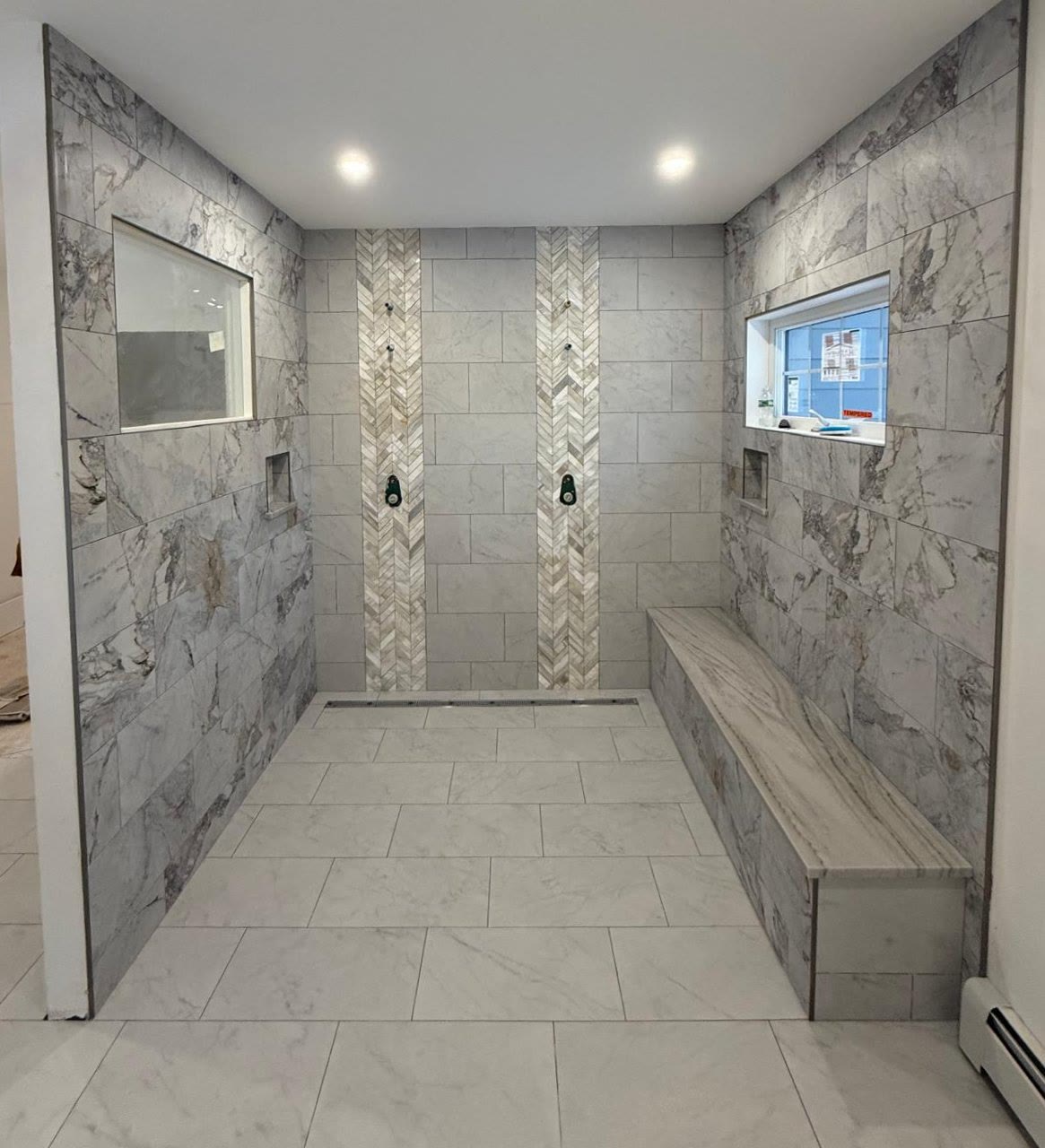 Marble Double Shower