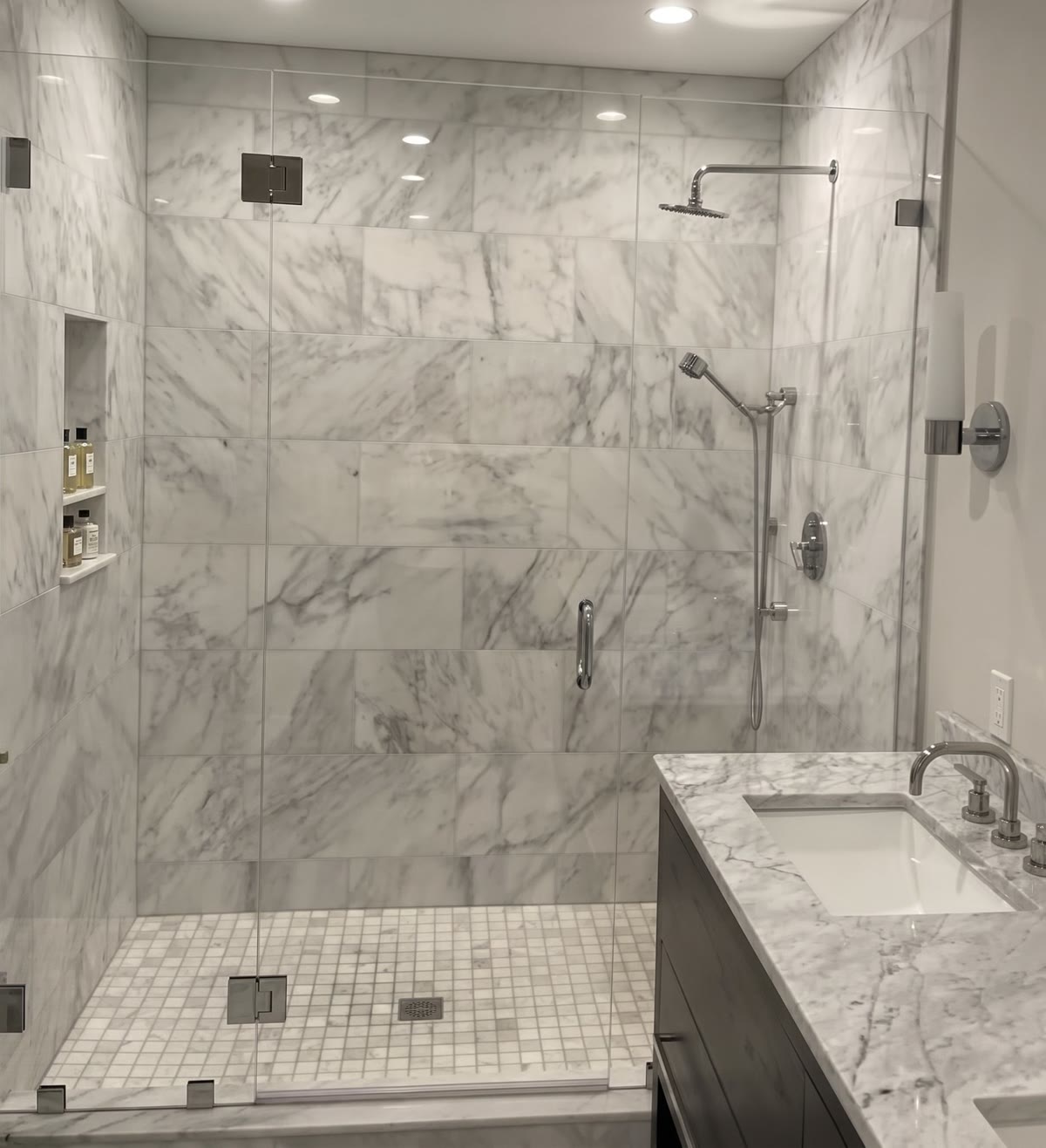Marble Shower & Vanity
